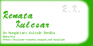 renata kulcsar business card